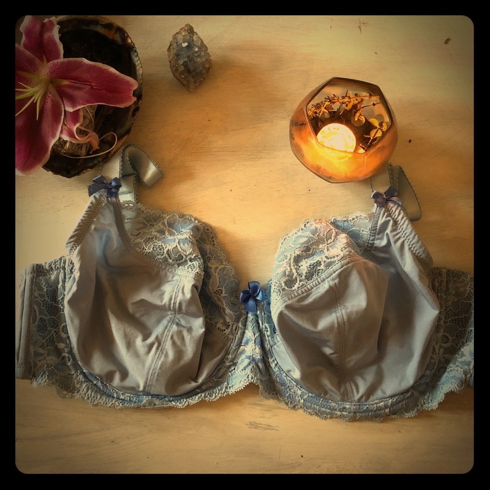 Periwinkle Blue Unlined Full Coverage Bra 38DDD